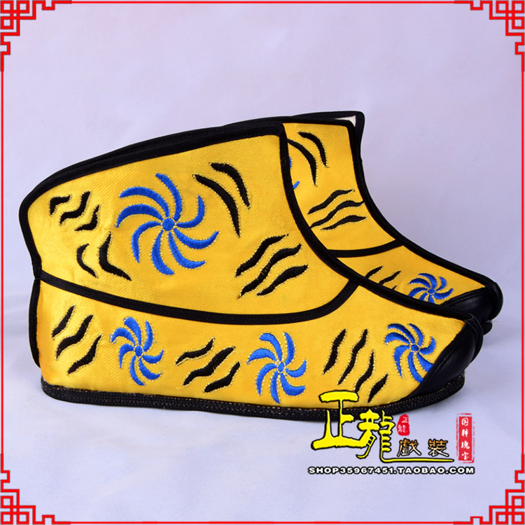 沈丘.美猴王靴子虎纹靴金黄快靴 猴鞋