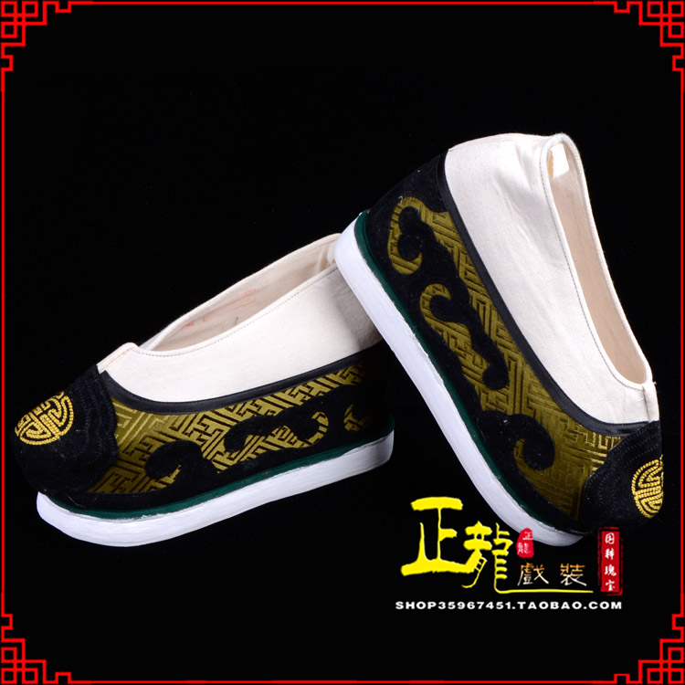 沈丘戏鞋方口鞋老生鞋老旦鞋三义斋纸底内高福字履