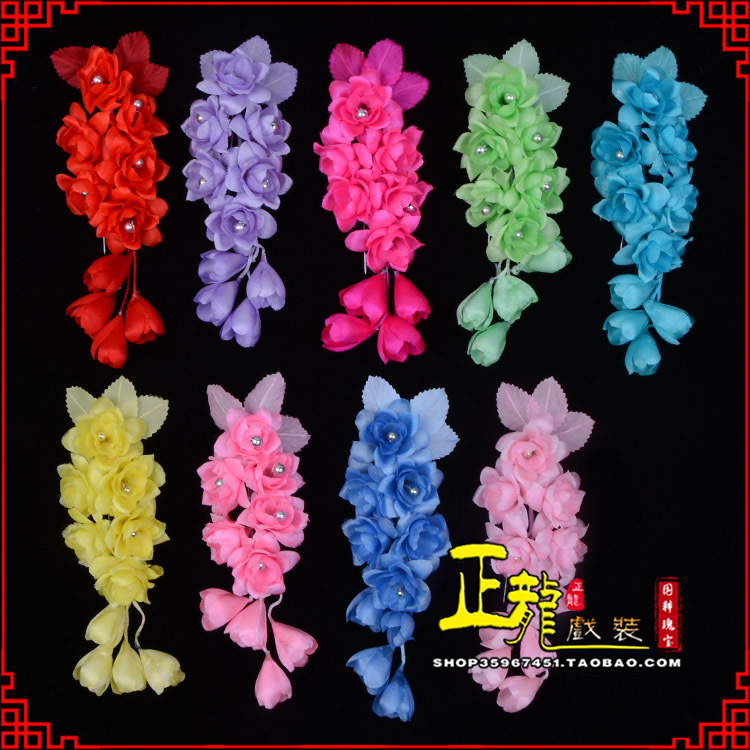 沈丘鬓花头饰小花头花 真丝绢花