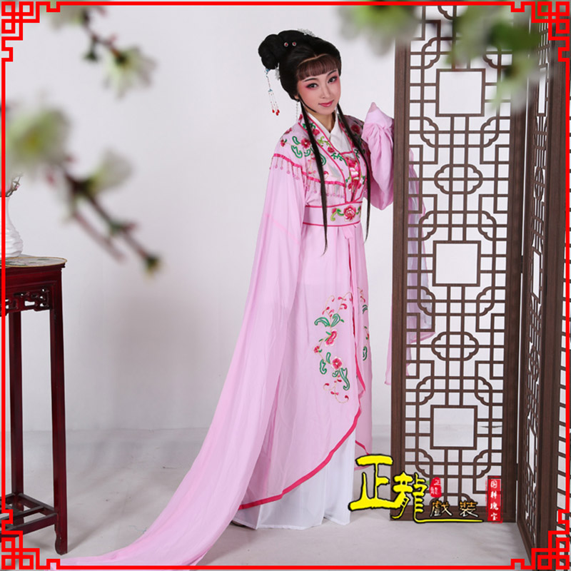 沈丘花旦黄梅戏服古装戏服水袖戏剧假云肩长披